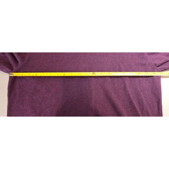 Hickey Freeman Mens M Purple Cotton Cashmere Blend Pullover Sweater - Picture 5 of 10